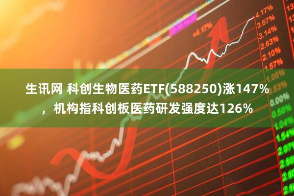 生讯网 科创生物医药ETF(588250)涨147%，机构指科创板医药研发强度达126%